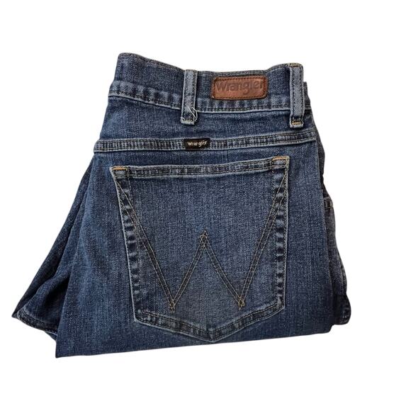 Wrangler Slim Straight Jeans Men’s 36x32 (36x31) Blue Denim - Picture 11 of 11